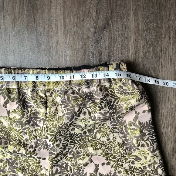 Free People Jacquard Shorts Size Med Gold Metallic High Rise Statement Festival - Picture 4 of 11